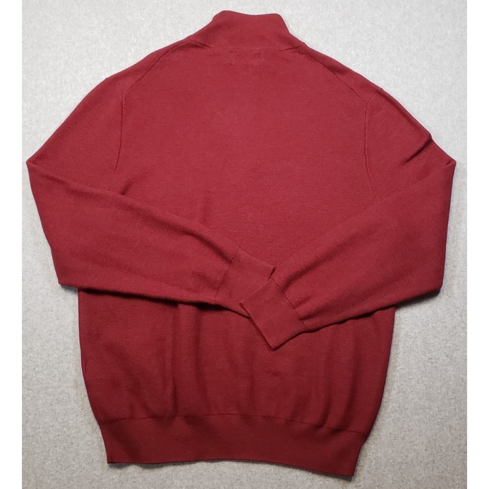 Polo Ralph Lauren‎ Pima Cotton Quarter Zip Sweater Mens Maroon Sz XXL Pullover - Picture 8 of 11